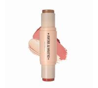 Kara Beauty - Blush N' Beam Highlighter & Blush Stick - 5 Colors Crushed Pearl + Shy Pink - 14g