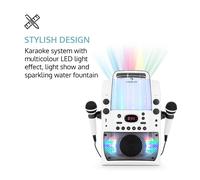 Kara Liquida BT Equipo de karaoke Espectáculo de luces Chorro de agua Bluetooth blanco/gris Auna