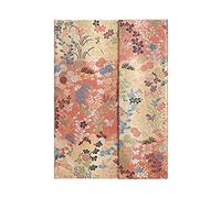 Paperblanks Cuaderno lineado Kara-ori (Japanese Kimono) Midi – Tapa dura, 120 gsm, marcador