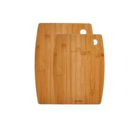 Karaca Bade - Juego de tablas de cortar de bambú, juego de tablas de cortar de madera de 2 piezas para cocina, tablas de cortar de bambú grandes y pequeñas, madera