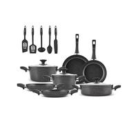 KARACA Bio - Juego de utensilios de cocina de inducción de granito con tapas, juegos de ollas y sartenes antiadherentes, juego de cocina duradero para una mejor experiencia de cocina, sin PFOA (15