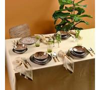 Karaca Catania Reactive Glaze - Juego de cena para 4 personas (12 unidades), multicolor