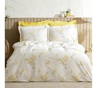 Karaca Home Loretta - Juego de Funda de edredón para Cama de Matrimonio (PP), 100% algodón, Color Amarillo