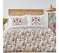Karaca Home Parlin - Juego de Funda nórdica para Cama Individual, 100% algodón, Color Fucsia