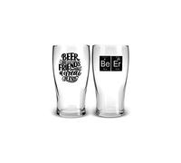 Karaca Juego de vasos de cerveza de 454 ml para 2 personas, cristal, vasos, tazas, tazas para beber aptas para lavavajillas, ideales para champiñones o vasos de cerveza artesanal