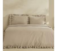 KARACA KH Pure Ruffle - Juego de Funda nórdica para Dos Personas, Color Beige