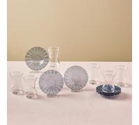 KARACA Luna - Juego de 12 vasos de té turcos para 6 personas (juego Cay Bardagi), vasos de té y platillos en azul claro moderno