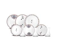Karaca Nakkas - Juego de postres de 18 piezas para 6 personas, exquisita elegancia para deliciosos postres