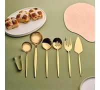 KARACA Orion Shiny Gold - Juego de servicio de 7 piezas