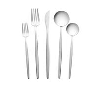 Karaca Orion Silver - Cubertería de 60 piezas para servir ensalada de acero inoxidable, incluye cucharón, cuchara para servir, tenedor, colador, espátula y pinzas de azúcar, elegante juego de