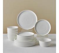 Karaca Salvare - Juego de vajilla de porcelana china de 18 piezas para 6 personas, platos llanos, platos laterales, cuencos de cereales y sopa, juego de vajilla, color gris