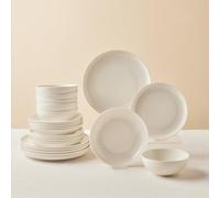 Karaca Streamline Remi - Vajilla de 24 piezas para 6 personas, apta para lavavajillas, incluye platos llanos, platos de pasta, platos de guarnición y cuencos de cereales