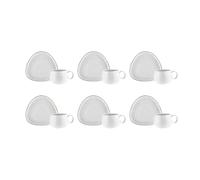Karaca Streamline Tribe Juego de taza de té para 6 personas 200 ml, hueso nuevo, café, té y pastel elegante, Cay bardagi, Invitar a café o té, Cay Set decorativo