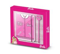 Barbie Varsity-Caja Regalo con Diario y Bolígrafo Fashion, Rosa