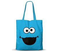 Karactermania Barrio Sésamo Monstruo de las Galletas Face-Bolsa de la Compra Shopping FAN, Azul 33 x 40 cm