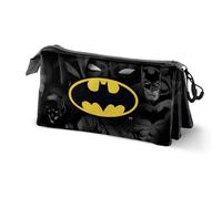 Karactermania Batman Caped-Estuche Portatodo Triple, Negro, 23 x 11 cm