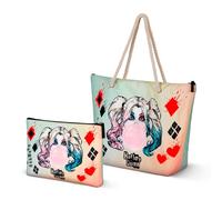 Karactermania Harley Quinn Mad Love-Bolsa de Playa Soleil, Beige, 52 x 37 cm