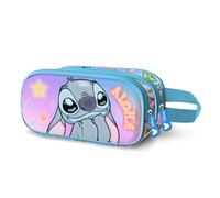 KARACTERMANIA Disney Lilo and Stitch Mischievous-3D Double Pencil Case, Blue, 22