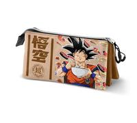 Karactermania Dragon Ball (Bola de Dragón) Goku Foodie-Estuche Portatodo Triple, Marrón, 23 x 11 cm