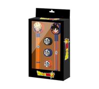 Karactermania Dragon Ball (Bola de Dragón) Ultra Instinct-Pack de Bolígrafo de Gel Borrable + Lápiz Eternal + 3 Gomas, Negro, 14 x 23 cm