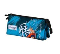 KARACTERMANIA Dragon Ball Saiyajin - Estuche Triple Azul, Turquesa, 23 x 11 cm, Capacidad 1 l
