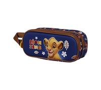 Disney El Rey León Little Face-Estuche Portatodo 3D Doble, Azul, 22 x 9.5 cm