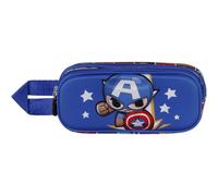 Karactermania Estuche Doble Portatodo 3D Capitán América Punch