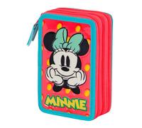 Minnie Mouse Fresh-Estuche Plumier Completo Triple, Rosa, 14 x 21 cm