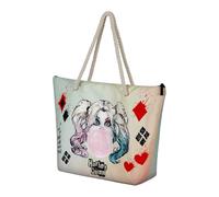 Karactermania Harley Quinn Mad Love-Bolsa de Playa Soleil, Beige, 52 x 37 cm
