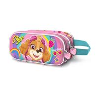 Karactermania La Patrulla Canina Happy-Estuche Portatodo 3D Doble, Rosa, 22 x 10 cm