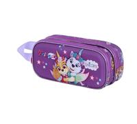 Karactermania La Patrulla Canina Magic-Estuche Portatodo 3D Doble, Lila, 22 x 10 cm