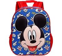 Disney Mickey Mouse Grins-Mochila 3D Pequeña, Azul, 26 x 31 cm, Capacidad 8.5 L