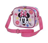 Karactermania Minnie Mouse Floral-Bolso Cuadrado 3D, Rosa