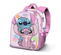 Disney Lilo y Stitch Couple-Mochila Basic, Rosa 30 x 38 cm, Capacidad 13 L