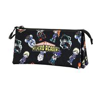 Karactermania My Hero Academia Chibi-Estuche Portatodo Triple ECO, Negro