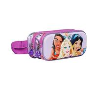 Disney Princesas Disney Fairytale-Estuche Portatodo 3D Doble, Malva, 22 x 9.5 cm