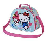 Karactermania Sanrio Hello Kitty Friendship-Bolsa Portamerienda 3D, Azul, 26 x 20 cm