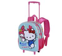 Karactermania Sanrio Hello Kitty Friendship-Mochila 3D con Ruedas Pequeña, Azul, 26 x 34 cm, Capacidad 7 L