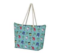 Karactermania Sanrio Hello Kitty Palms-Bolsa de Playa Soleil, Turquesa, 52 x 37 cm