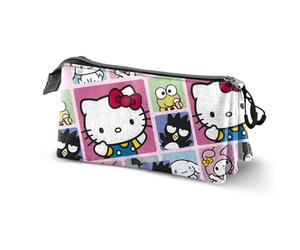 Karactermania Sanrio Hello Kitty Panels-Estuche Portatodo Triple, Multicolor, 23 x 11 cm