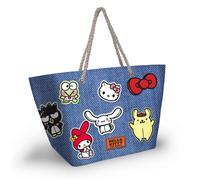 Karactermania sanrio hello kitty stickers-bolsa de playa soleil, azul,