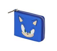 KARACTERMANIA Sonic The Hedgehog - Cartera con Cremallera para Hombre, 12 x 10 cm, Color Azul