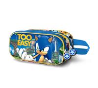 Karactermania Sonic The Hedgehog Easy-Estuche Portatodo 3D Doble, Azul, 22 x 10 cm