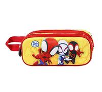 KARACTERMANIA Spiderman Webs-Estuche Portatodo 3D Doble, Amarillo