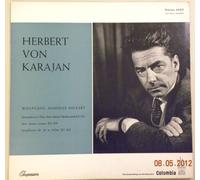 Karajan. Mozart. Serenade in G-dur. Eine kleine Nachtmusik. Symphonie nr. 29 in A-dur. Berliner Philharmoniker. Ave Verum Corpus. London Philharmonia. Impression Columbia. Vinyl LP.