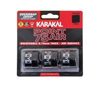 Karakal Point 75 Air overwrap Grip - Pack de 3 Negro negro