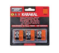 Karakal Point 75 Air Overwrap Grip - Pack de 3 unidades, color naranja