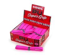 Karakal Super Grip - Cinta de agarre autoadhesiva de poliuretano para bádminton, squash, tenis, palos de hockey o bastones de esquí, paquete de 5 o 24 unidades, varios colores, rosa, 24 unidades