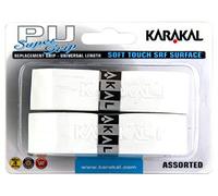 Karakal Super PU - Empuñaduras de repuesto - Pack de 2 - Blanco - Tenis - Squash - Bádminton - Paquete de venta al por