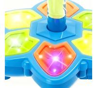 Karaoke - Bluetoth con luces LED coloridas y soporte | de canto inalámbrico portátil con modificador de voz, regalo de cumpleaños ideal para niñas y niños de 3 años